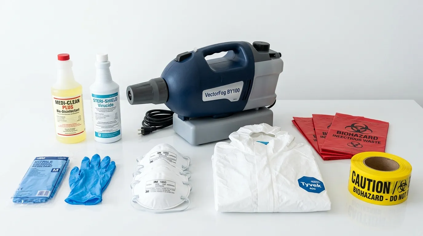 Professional biohazard remediation crew working in Washington Heights